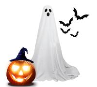 Decorazioni a LED per Halloween, fantasmi spaventosi in piedi, decorazione esterna illuminata per portico, porta d'ingresso, cortile, giardino, e cortile