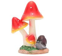 Decorazioni a tema animale per il giardinaggio - Piccoli ornamenti con animali e funghi per -paesaggi, fai-da-te e decorazioni per bonsai (Lumaca e fungo rosso)