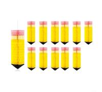 Decorazioni a tema matita, 12 lanterne da appendere per il rientro a scuola, in carta robusta, per ornamenti a nido d'ape, per feste di benvenuto, primo giorno, celebrazioni, multicolore, 30 x 10 cm