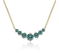 Decorazioni Accessori semplici da 2,8 ct Collana moissanita per Donne Tround Cut D Color Lab Creato Collane a Ciondolo diamantato Perfect Daily Wear Feste Wedding Girl