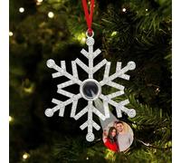 Decorazioni Albero di Natale con immagine all'interno,Personalizzata Rame Palline di Natale,Interno Esterno ornamento Appeso,Regali per La Famiglia,Coppie,Amici