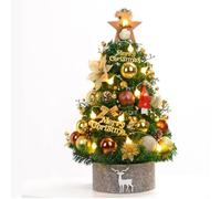 Decorazioni Albero di Natale con luci, Piccolo Albero di Natale Artificiale da Tavolo da 2 Piedi con Puntale a Forma di Stella, luci a LED a Forma di Stringa, Ornamenti appesi Inverno(120cm)