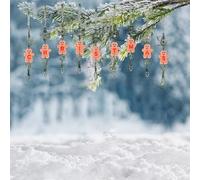 Decorazioni Albero di Natale Confezione 14 Biscotti Acrilici Uomo Ornamenti Buon