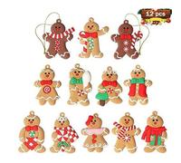 Decorazioni Albero di Natale Uomo Pane Colorate 12pz Divertenti Decorazioni Fest