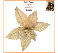 Decorazioni albero di natale vintage set5 fiori natalizi addobbi fiore natalizio
