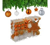 Decorazioni Albero Natale Addobbi Natalizi Plastica Palline Festa Colori Set 101