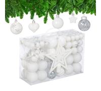 Decorazioni Albero Natale Addobbi Natalizi Plastica Palline Festa Colori Set 101
