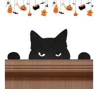 Decorazioni angolari della Porta di Halloween - Topper per Gatto Nero, Cartello di Metallo | Decorazione angolare del Telaio della Porta Interna, da Parete Silhouette per Gatto per Arredamento d