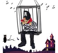 Decorazioni animate per Halloween che urlano, teschio attivato dal