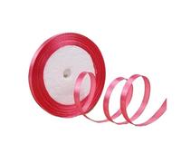 Decorazioni arcobaleno per torte, 6 mm, nastro di raso multicolore, confezione da 4 rotoli da 23 m (rosso anguria)