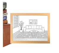 Decorazioni Artistiche Per Pittura Con La Luce - Immagine A LED, Lampada Notturna Con Cornice, Cambio Colore, Grafica Da Parete | Creativi Di Lunga DurataIlluminazione Da Comodino Regolabile Per