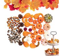 Decorazioni Autunnali Per La Casa,166/180 Pezzi Set Decorazioni Festa del Ringraziamento Raccolto Autunnale - Centrotavola Per Matrimonio Cucina Ingresso Portico Porta