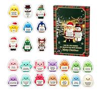 Decorazioni 'Avvento Figurine Festa 2D Acrilico Supporto Morale | 24 pezzi mini statuette positive per adulti regali festa premi maniglia