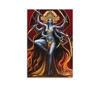 Decorazioni Casa Moderna 30x40cm Nessuna cornice Poster Indù Dea Kali Pittorica Soggiorno Decorazioni Poster Indù Dea Kali Tela Quadri Casa Soggiorno QITEX
