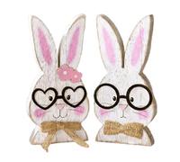 Decorazioni Centrali Pasquali Da Tavola,2 Pezzi Decorazioni In Legno Coniglio Stile Fattoria,Centrotavola Decorativo A Forma Di Cartello - Per Postazione Di Lavoro Mensola Ingresso Interno Cucina Sogg