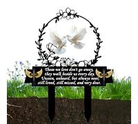 Decorazioni commemorative, marcatori commemorativi seri - 2D simpatia acrilico per il cimitero - cuore e attraversamento della simpatia Commemorativa Il segnalibro Tomba per il giardino di n