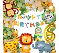 Decorazioni Compleanno 6 Anno Bimbo, Palloncini Compleanno 6 Anno, Palloncini 6 Anni Bambina, Palloncini Giungla 6 Anno,Palloncini Animali Safari, Addobbi Compleanno 6 Anno