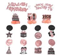 Decorazioni Compleanno Cinquantesimo in Carta Vintage 1976 | Facile da Appendere, Stampa Chiara e Leggera, per Festa dei Cinquantenni Uomo e Donna