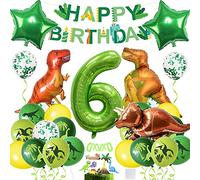 Decorazioni Compleanno Dinosauri, Palloncini 6 Anni, Addobbi Party Ragazzo, Palloncino Numero 6, Decorazioni Bambino
