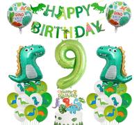 Decorazioni Compleanno Dinosauro 9 Anni, Palloncini Con Ghirlanda Happy Birthday, Festa Ragazzo