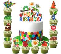 Decorazioni Compleanno Hungry Caterpillar, 25pcs Set Decorazione per Festa di Compleanno Il Bruco Affamato - Decorazioni per Torte Bruco Affamato/Decorazione Torte Compleanno Bruco Affamato