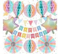 Decorazioni Compleanno Pastello, Addobbi Compleanno Buon compleanno, Happy Birthday Ghirlanda