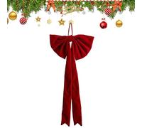 Decorazioni Con Fiocchi Di Natale - Decorazioni Per La Casa In Velluto Rosso, Ornamenti Con Fiocchi Grandi Puntali Per Albero Di Natale, Accenti Decorativi Di Lusso Per Le Vacanze Per Spazi Interni Ed