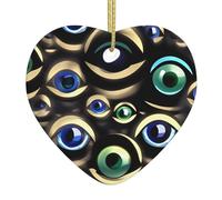 Decorazioni con molti occhi malvagi, squisite decorazioni in ceramica a forma di cuore per alberi o case delle vacanze