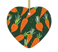 Decorazioni con stampa carota felice, squisite decorazioni in ceramica a forma di cuore per alberi o case delle vacanze