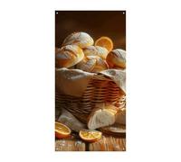 Decorazioni Copertura per porta anteriore Cestino di pane Copertura per porta di Natale Copertura per porta di Natale Appeso Banner Porta di Benvenuto Banner Porta Tenda