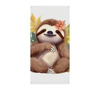 Decorazioni Copertura per porta anteriore Copertura per porta anteriore Carino Bradipo Foglie Copertura per porta di Natale Appeso Banner Porta di Benvenuto Banner Porta Tenda