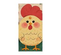 Decorazioni Copertura per porta anteriore Copertura per porta anteriore Carino Gallo Polli Copertura per porta di Natale Appeso Banner Porta di Benvenuto Banner Porta Tenda
