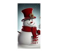 Decorazioni Copertura per porta anteriore Copertura per porta anteriore Pupazzo di neve Copertura per porta di Natale Appeso Banner Porta di Benvenuto Banner Porta Tenda