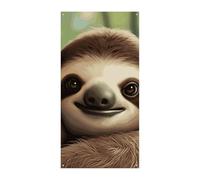 Decorazioni Copertura per porta anteriore Copertura per porta carina bradipo Natale copertura per porta da appendere banner per porta di benvenuto tenda per porta