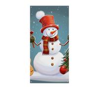 Decorazioni Copertura per porta anteriore Copertura per porta di Natale Pupazzo di neve Natale Copertura per porta da appendere Banner per porta di benvenuto Banner per porta