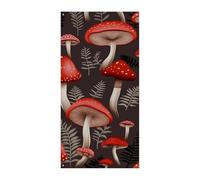 Decorazioni Copertura per porta anteriore Copertura per porta d'ingresso funghi rossi Copertura per porta di Natale Appeso Banner per porta di benvenuto Banner per porta tenda