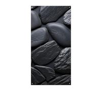 Decorazioni Copertura per porta anteriore Copertura per porta d'ingresso in pietra nera Copertura per porta natalizia da appendere banner per porta di benvenuto Banner per porta