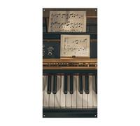 Decorazioni Copertura per porta anteriore Copertura per porta d'ingresso Nota musicale Piano Copertura per porta di Natale Appeso Banner Porta di Benvenuto Banner Porta Tenda