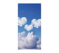 Decorazioni Copertura per porta d'ingresso Copertura per porta anteriore e a forma di cuore Nuvola Copertura per porta di Natale Appeso Banner per porta di benvenuto Tenda per porta