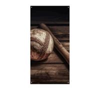 Decorazioni Copertura per porta d'ingresso Copertura per porta d'ingresso Baseball su legno Natale Copertura per porta da appendere Banner per porta di benvenuto Banner per porta