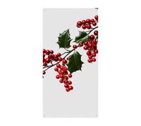 Decorazioni Copertura per porta d'ingresso Copertura per porta d'ingresso Rami di bacche di agrifoglio Copertura per porta di Natale Appeso Banner per porta di benvenuto Banner Tenda