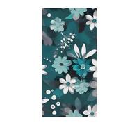 Decorazioni Copertura per porta d'ingresso Copertura per porta d'ingresso verde acqua grigio e bianco floreale Natale copertura per porta da appendere banner per porta di benvenuto tenda per porta