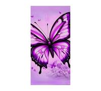 Decorazioni Copertura per porta d'ingresso Copertura per porta d'ingresso Viola Farfalla Natale Copertura per porta da appendere Banner per porta di benvenuto Tenda per porta
