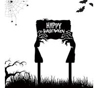 Decorazioni Corte Di Halloween - Metal Garden Stakes, Halloween Horror Accesstes | All'aperto, Pannelli Corte Di Mani Nere In Metallo Felice Lawn Con Po Po