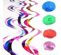Decorazioni creative da appendere, 30 pezzi, spirali iridescenti a spirale, per eventi (argento)