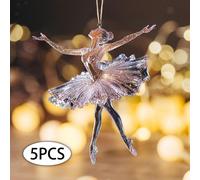 Decorazioni da appendere all'albero di Natale a forma di ballerina 2D