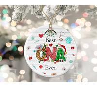 Decorazioni Da Appendere All'Albero Di Natale Best Certified Nursing Assistant Ever Con Cordino Ornamenti Natalizi In Porcellana Artistico Natale Ciondolo Decorazione Per Amici Feste