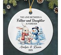 Decorazioni Da Appendere All'Albero Di Natale The Love Between A Father And Girl Is Forever Artistico Ornamenti Natalizi Ceramica Decorazione Per Albero Di Natale Per Coppie Feste Amici