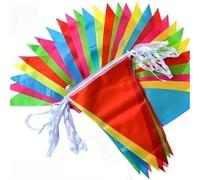 Decorazioni da campeggio, Bandiere stendardo arcobaleno Decorazione for feste a triangolo con stamina(50m S)