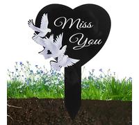 Decorazioni da Giardinaggio, commemorazioni di decorazioni tombali | CIMETERY Grading 2D Acrilico Stage | Eleganti marcatori di tombe commemorative per il cimitero, il cuore e la forma di